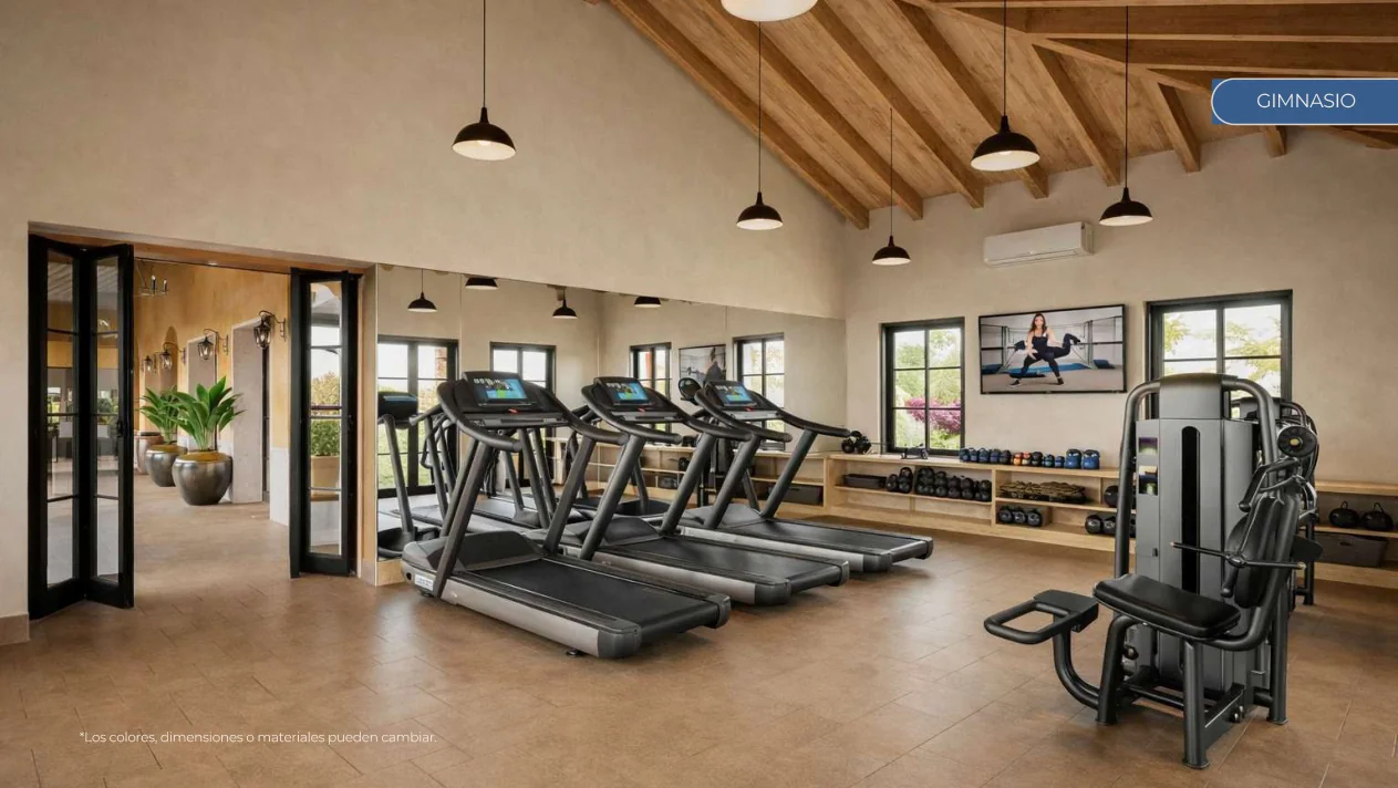 Gimnasio equipado de la Casa Club de Provincia de Allende, San Miguel de Allende, Guanajuato